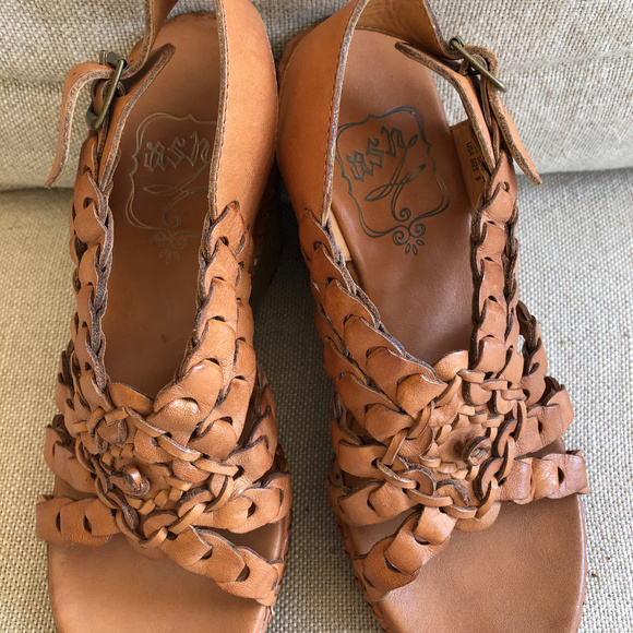 Ash braided vachetta high wedge shoes size 36 6 - Picture 4 of 8